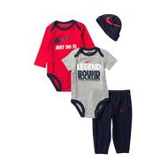 Nike NIKE Jordan Baby Boys Jumpman 4 Piece Bodysuits, Jacket, Pants and Hat Set in Deluxe Box