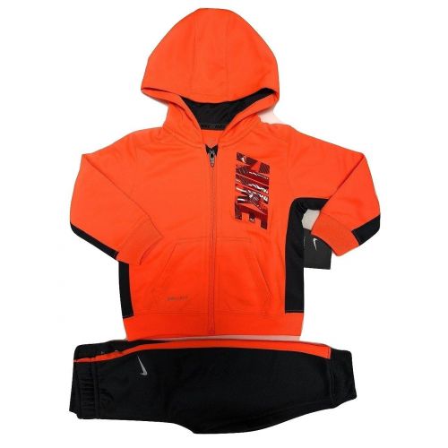 나이키 Nike NIKE Baby Boys Therma Dri-Fit 2 Piece Set Outfit Hyper Crimson Anthracite