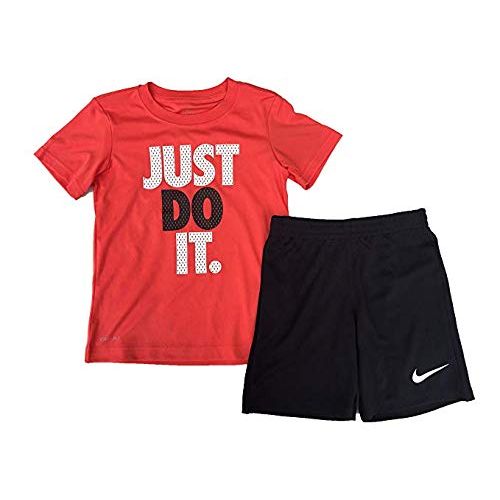 나이키 NIKE Nike Toddler Boys Dri Fit Short Sleeve T-Shirt and Shorts 2 Piece Set