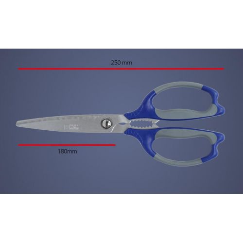  Nikken NIKKEN 76487 Cutlery Shears Heavy Duty Stainless Steel Kitchen Scissors, Blue, Set of 2