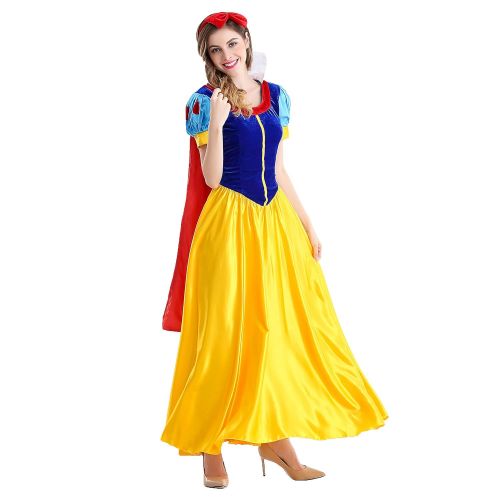  NikoNi Womens Princess Costume Dress Snow White Princess Costume with Headband