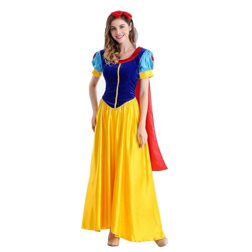  NikoNi Womens Princess Costume Dress Snow White Princess Costume with Headband