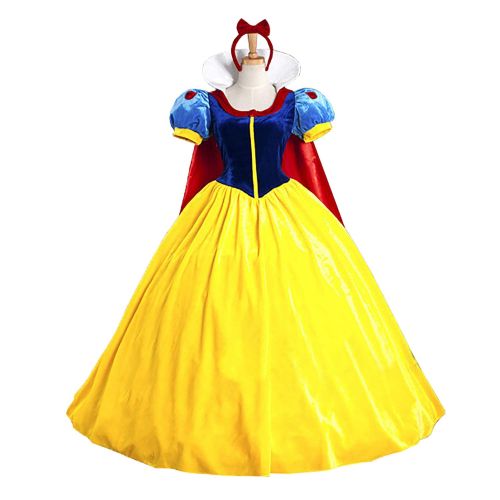  NikoNi Womens Princess Costume Dress Snow White Princess Costume with Headband