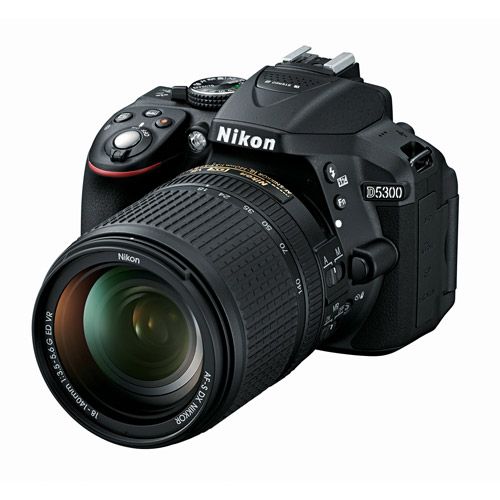  Nikon Black D5300 DSLR Camera Kit with 24.2 Megapixels and 18-140mm VR Lens Included