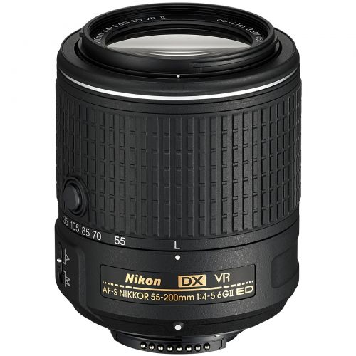  Nikon D5300 Digital SLR Camera & 18-55mm G VR II Lens (Grey) with 55-200mm VR II Lens + 64GB Card + Backpack + Battery & Charger + TeleWide Lens Kit