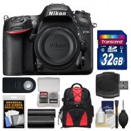 Nikon D7200 Wi-Fi Digital SLR Camera Body with 32GB Card + Backpack + Battery + Remote + Kit