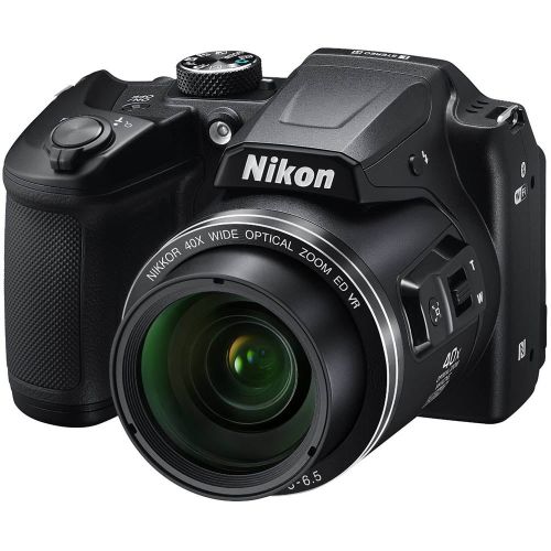  Nikon COOLPIX B500 16MP 40x Optical Zoom Digital Camera w Built-in Wi-Fi NFC & Bluetooth (Red) + 16GB SDHC Accessory Bundle