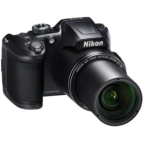  Nikon COOLPIX B500 16MP 40x Optical Zoom Digital Camera w Built-in Wi-Fi NFC & Bluetooth (Red) + 16GB SDHC Accessory Bundle