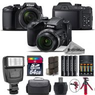 Nikon COOLPIX B500 Camera 40x Optical Zoom + Flash + Case - 64GB Kit Bundle