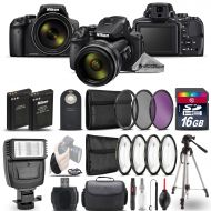 Nikon COOLPIX P900 Digital Camera 83x + Flash + 7PC Filter + EXT BAT - 16GB Kit