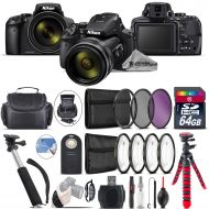 Nikon COOLPIX P900 Digital Camera + Spider Tripod + Monopad + Case - 64GB Bundle