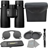 Nikon Monarch M7 8x42 (16765) Black Binoculars Bundle with Lens Pen and Cleaning Cloth, Compact Binoculars for Adults for Hunting, Bird Watching, and Hiking Essentials, Zoom Optics Lightweight Travel