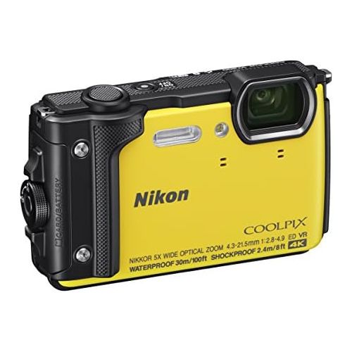  [아마존베스트]Nikon W300 Waterproof Underwater Digital Camera with TFT LCD, 3, Yellow (26525)