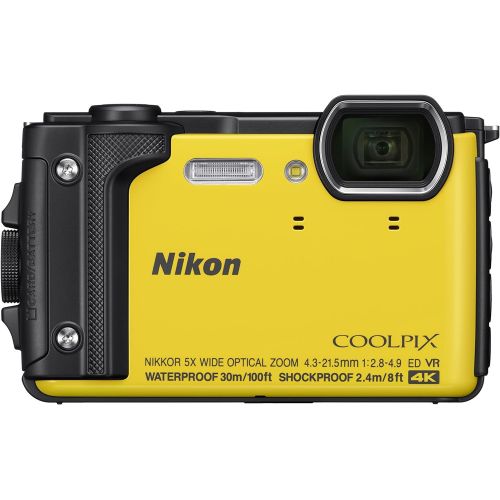  [아마존베스트]Nikon W300 Waterproof Underwater Digital Camera with TFT LCD, 3, Yellow (26525)