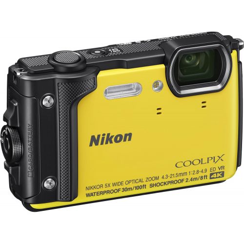  [아마존베스트]Nikon W300 Waterproof Underwater Digital Camera with TFT LCD, 3, Yellow (26525)