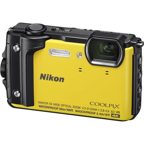  [아마존베스트]Nikon W300 Waterproof Underwater Digital Camera with TFT LCD, 3, Yellow (26525)