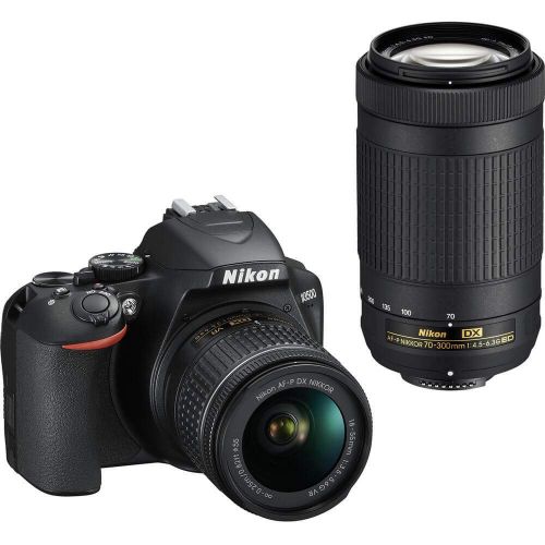  Nikon D3500 DX-Format DSLR Two Lens Kit with AF-P DX NIKKOR 18-55mm f/3.5-5.6G VR & AF-P DX NIKKOR 70-300mm f/4.5-6.3G ED, Black