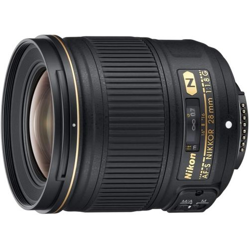  Nikon AF FX NIKKOR 28mm f/1.8G Compact Wide-angle Prime Lens with Auto Focus for Nikon DSLR Cameras