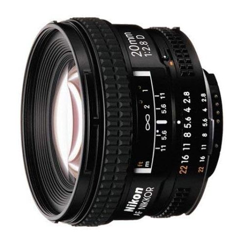  Nikon AF FX NIKKOR 20mm f/2.8D Fixed Zoom Lens with Auto Focus for Nikon DSLR Cameras