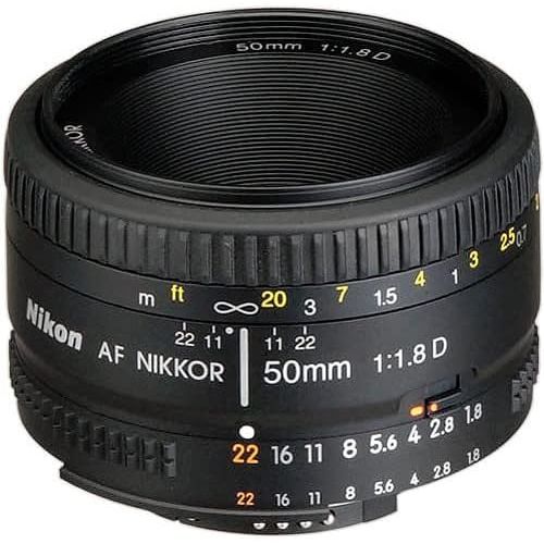  Nikon AF FX NIKKOR 50mm f/1.8D Lens for Nikon DSLR Cameras