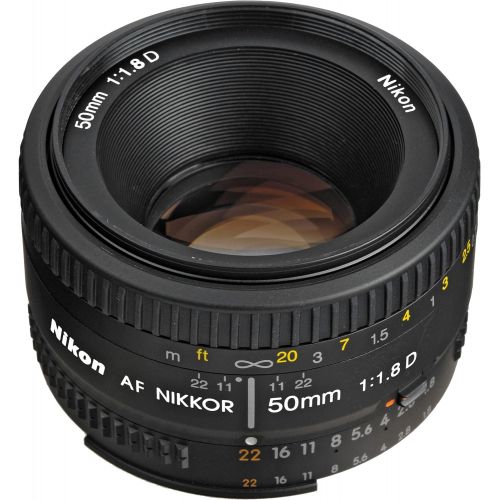  Nikon AF FX NIKKOR 50mm f/1.8D Lens for Nikon DSLR Cameras