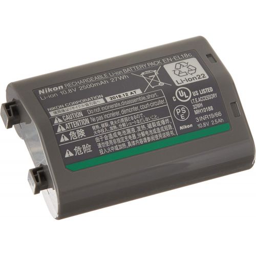  Nikon Lithium-Ion Rechargeable Digital Camera Battery, Grey (EN-EL18c)