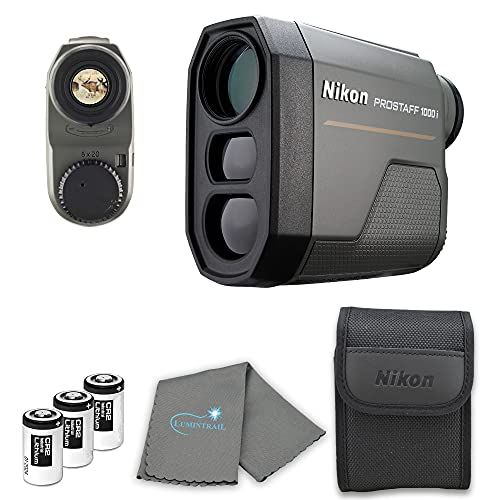  Nikon Prostaff Laser Rangefinder Bundle with 3 CR2 Batteries and Lumintrail Cleaning Cloth