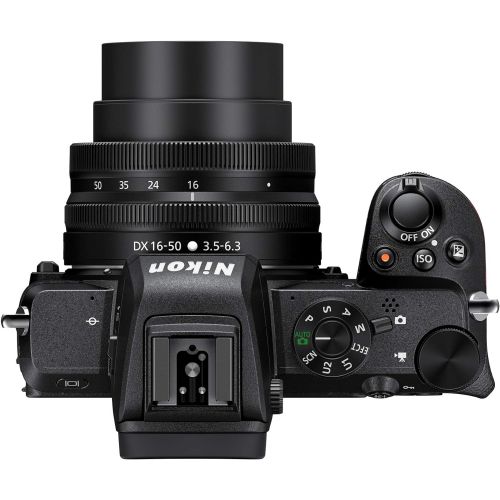  Nikon Z 50 DX-Format Mirrorless Camera with NIKKOR Z 16-50mm Lens, Nikon Mount Adapter, 64GB Card and Accessory Bundle (3 Items)