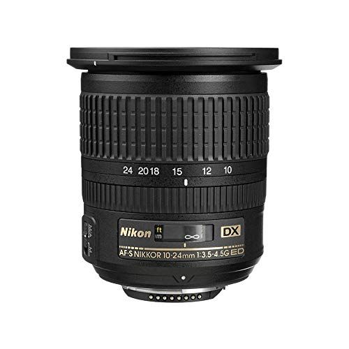  Nikon AF-S DX NIKKOR 10-24mm f/3.5-4.5G ED Zoom Lens with Auto Focus for Nikon DSLR Cameras