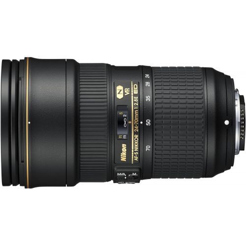  Nikon AF-S FX NIKKOR 24-70mm f/2.8E ED Vibration Reduction Zoom Lens with Auto Focus for Nikon DSLR Cameras