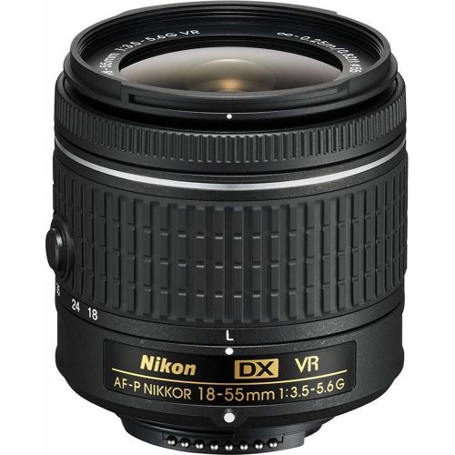  Nikon 18-55mm f/3.5 - 5.6G VR AF-P DX Nikkor Lens - International Version (No Warranty)