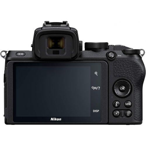 Nikon Z50 Mirrorless Camera Body 4K UHD DX-Format 2 Lens Kit NIKKOR Z DX 16-50mm F3.5-6.3 VR + Z DX 50-250mm F4.5-6.3 VR Bundle Deco Gear Backpack + Photo Video LED + Filters + Sof