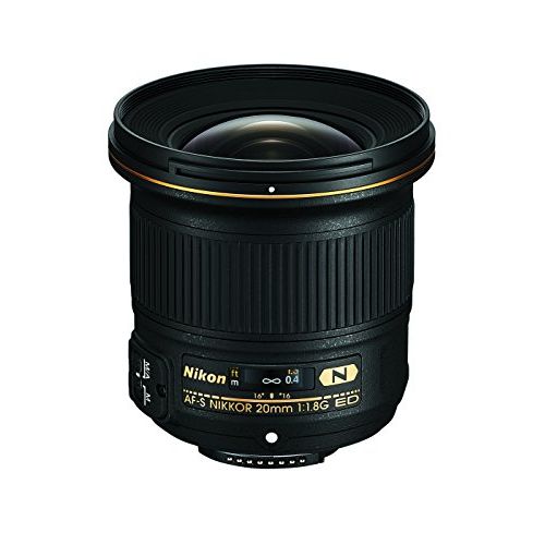  Nikon AF-S FX NIKKOR 20mm f/1.8G ED Fixed Lens with Auto Focus for Nikon DSLR Cameras