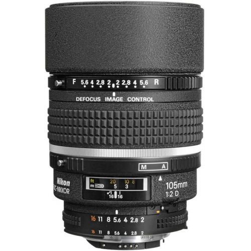  Nikon AF FX DC-NIKKOR 105mm f/2D Telephoto Lens with Auto Focus for Nikon DSLR Cameras