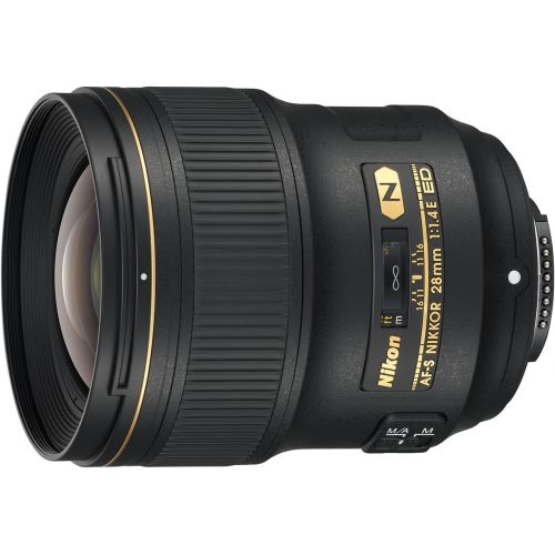  Nikon AF-S NIKKOR 28mm f/1.4E ED f/1.4-16 Fixed Zoom Camera Lens, Black