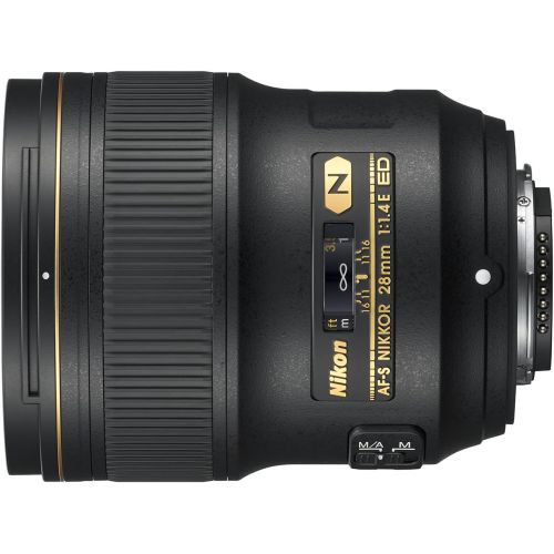  Nikon AF-S NIKKOR 28mm f/1.4E ED f/1.4-16 Fixed Zoom Camera Lens, Black