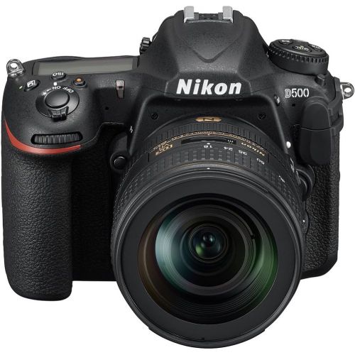  Nikon D500 20.9 MP CMOS DX Format Digital SLR Camera with 16-80mm VR Lens Kit, Dual Lexar 64GB 1000x SDXC Memory Card and Bag