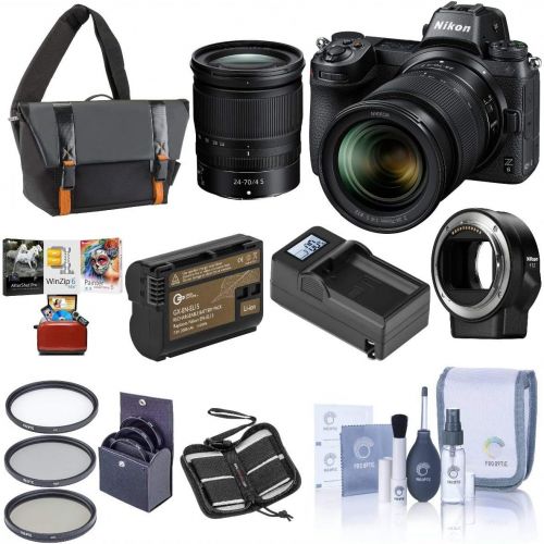  Nikon Z6 FX-Format Mirrorless Camera with NIKKOR Z 24-70mm f/4 S Lens - Bundle with Camera Case, 72mm Filter Kit, Spare Battery, Charger, Cleaning Kit, Memory Wallet, Mac Software