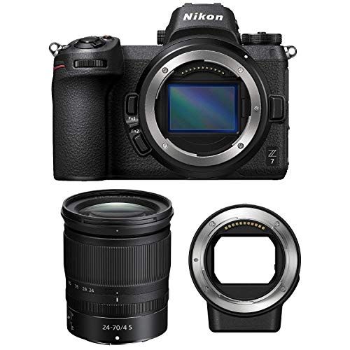  Nikon Z7 Mirrorless Digital Camera with 24-70mm Lens and Nikon FTZ Mount Adapter Bundle