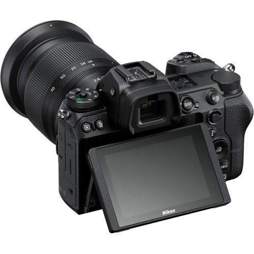  Nikon Z6 Full Frame Mirrorless Camera Body Filmmakers Bundle with 24-70mm F4 Lens Kit + Deco Photo 500mm F8 Telephoto Lens + Vivitar ST-6000 Stabilizer Tripod + Microphone + Backpa