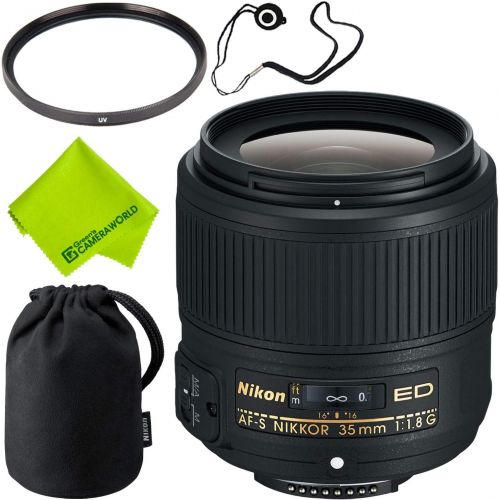  Nikon AF-S NIKKOR 35mm f/1.8G ED Lens Base Bundle