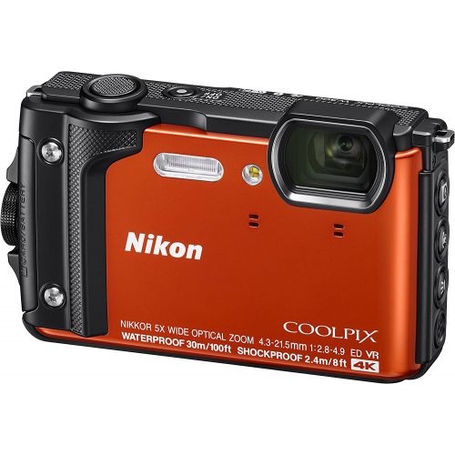  Nikon W300 Waterproof Underwater Digital Camera with TFT LCD, 3, Orange (26524)