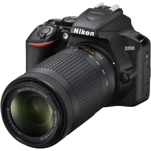  Nikon 1588 D3500 24.2MP DSLR Camera with AF-P 18-55mm VR Lens & 70-300mm Dual Zoom Lens Kit Bundle with 16GB Memory Card, Photo and Video Professional Editing Suite and Camera Bag