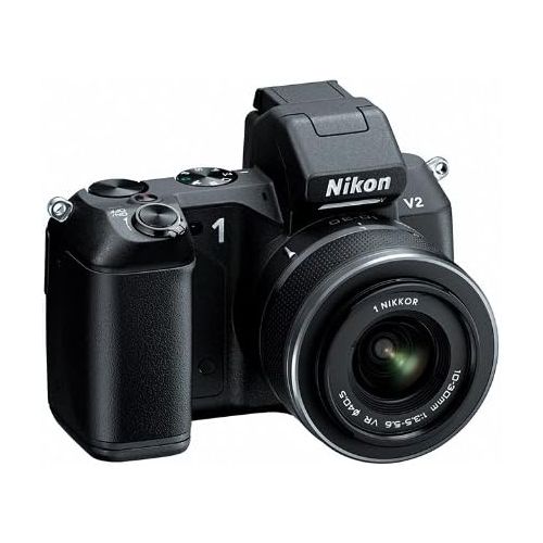  Nikon 1 V2 14.2 MP HD Digital Camera with 10-30mm & 30-110 VR 1 NIKKOR Lens (Black)