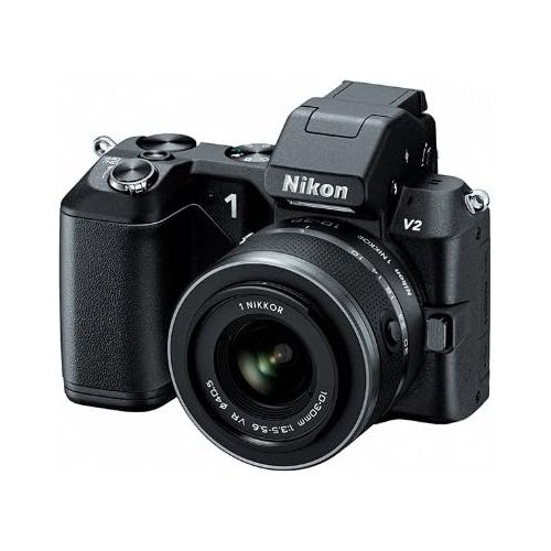  Nikon 1 V2 14.2 MP HD Digital Camera with 10-30mm & 30-110 VR 1 NIKKOR Lens (Black)