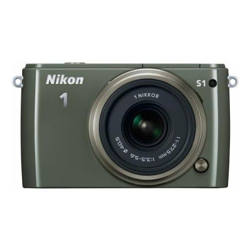  Nikon 1 S1 10.1 MP HD Digital Camera with 11-27.5mm VR 1 NIKKOR Lens (Khaki)