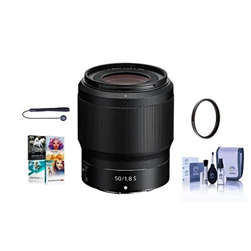  Nikon NIKKOR Z 50mm f/1.8 S Lens for Z Series Mirrorless Cameras = Bundle with 62mm UV Filter, Cleaning Kit, Capleash, Pc Software Package