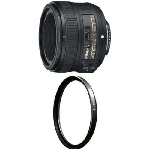  Nikon 50mm f/1.8G AF-S NIKKOR FX Lens with B+W 58mm Clear UV Haze