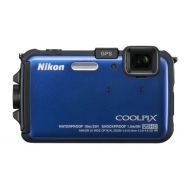 Nikon COOLPIX AW100 16 MP CMOS Waterproof Digital Camera with GPS and Full HD 1080p Video (Blue) (OLD MODEL)