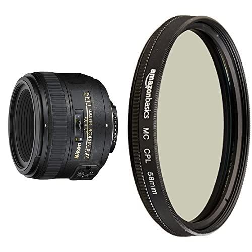  Nikon AF-S FX NIKKOR 50mm f/1.4G Lens with Circular Polarizer Lens